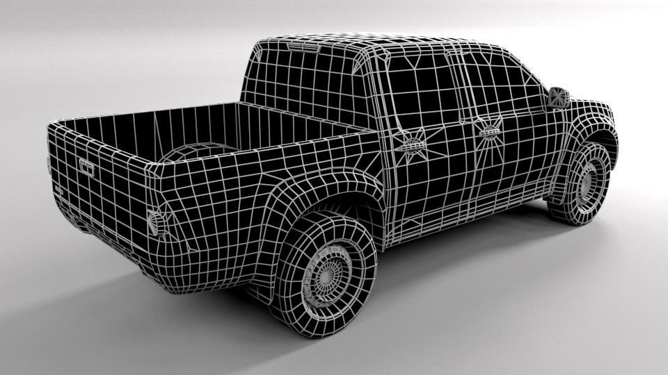 ISUZU DMAX DOUBLE CAB LOWPOLY Low-poly 3D model_7