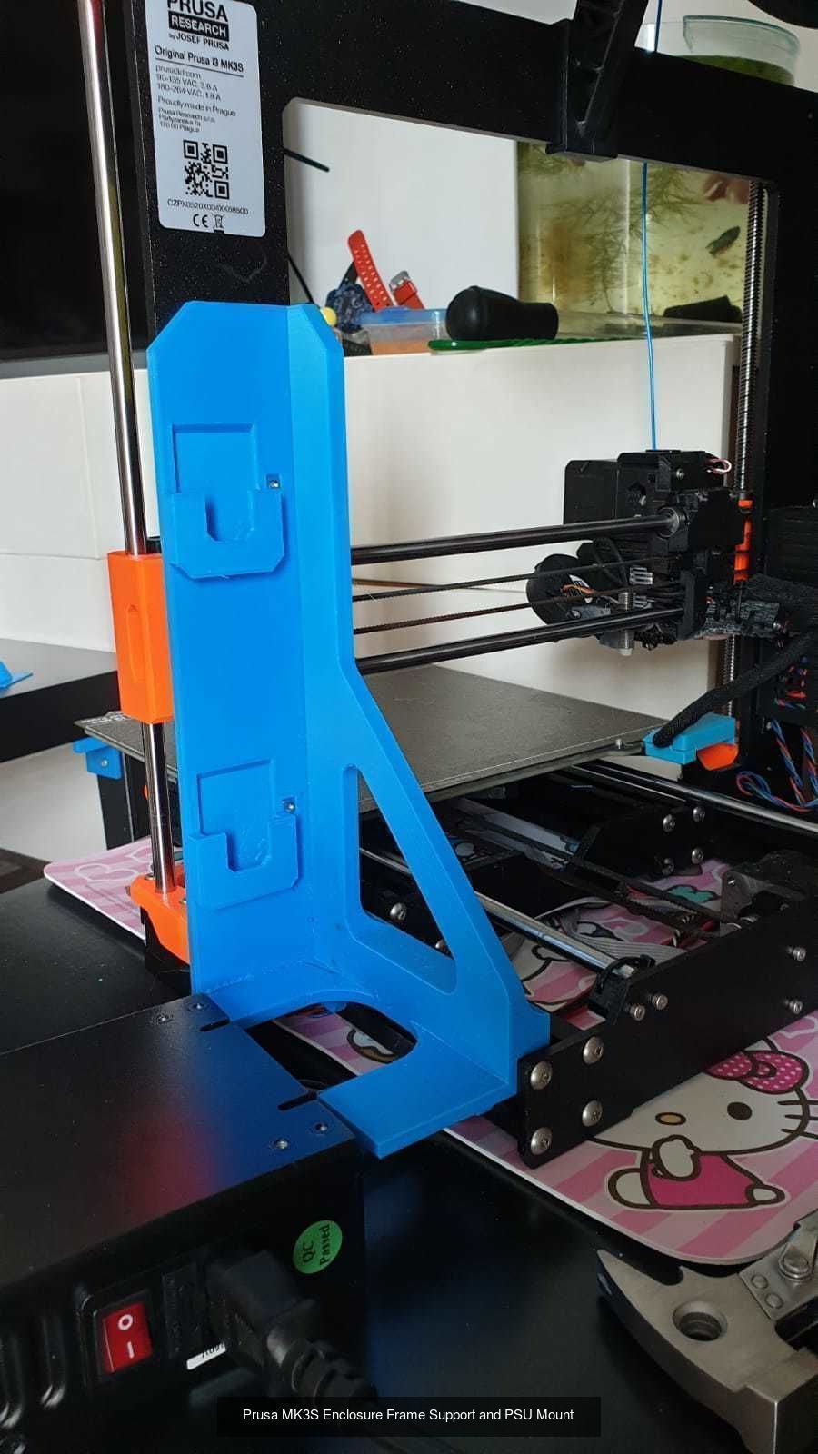 Prusa Enclosure Clip on PSU Mount Holder Ext Control Bracket 3D Model Collection_2