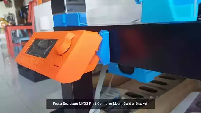 Prusa Enclosure Clip on PSU Mount Holder Ext Control Bracket 3D Model Collection