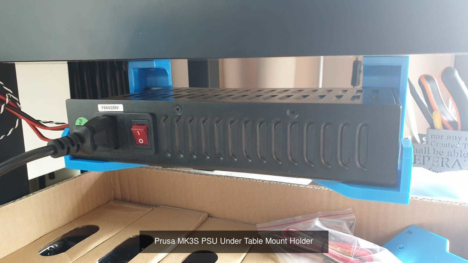 Prusa Enclosure Clip on PSU Mount Holder Ext Control Bracket 3D Model Collection_3