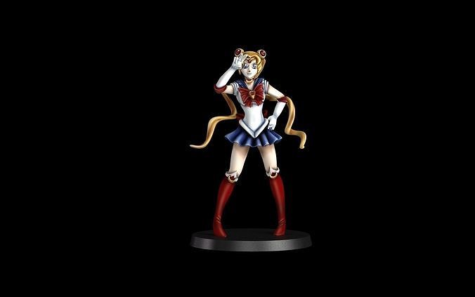 Sailor moon fan art 32mm 3D print model