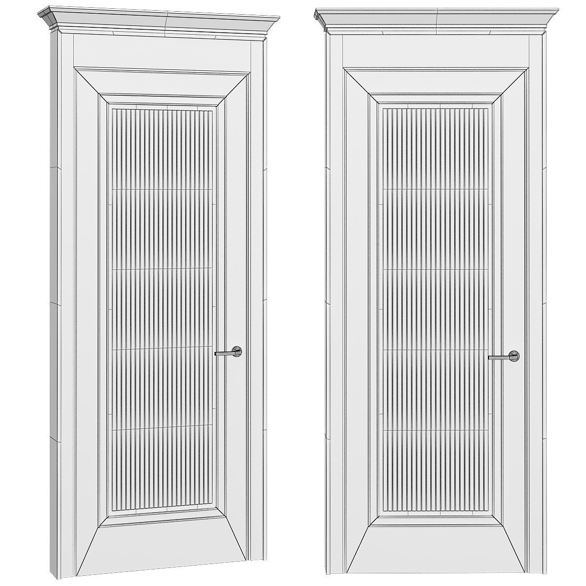 Interior Doors 3d model Low-poly 3D model_1