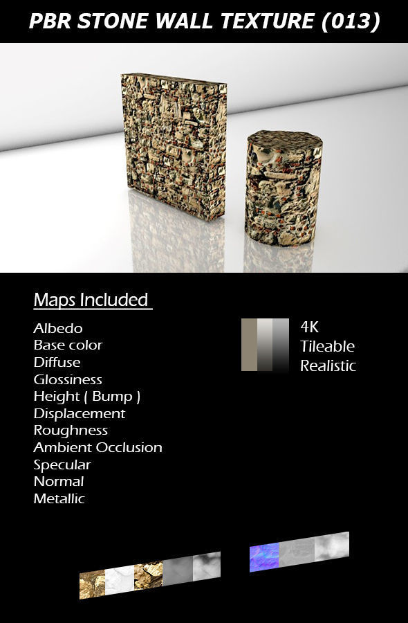 REALISTIC SEAMLESS PBR STONE WALL 013 Texture_1