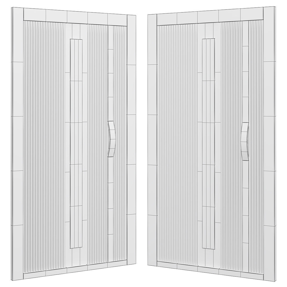 Interior Doors 3d model Low-poly 3D model_1
