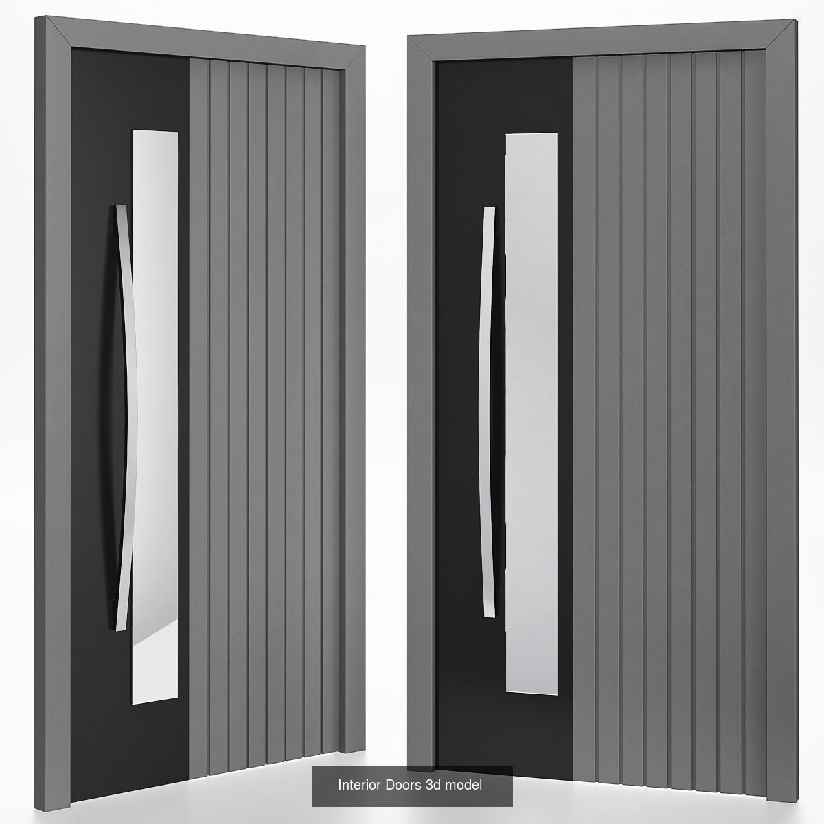 Interior Doors 3d models collection 10 pieces _10