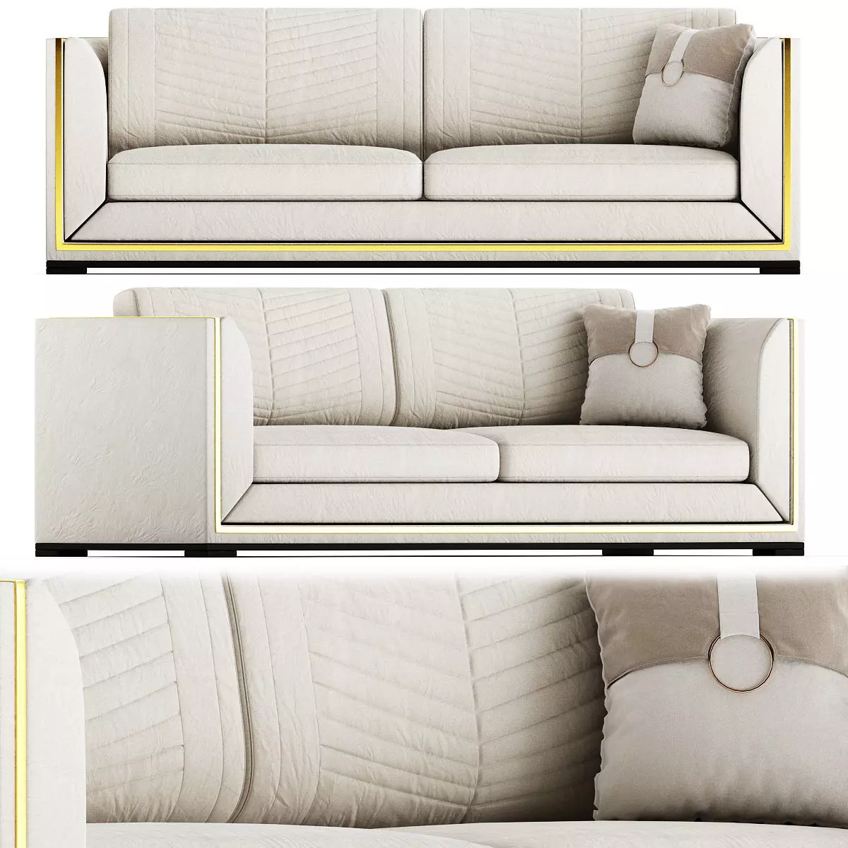 Salzbourg Sofa 3d model Low-poly 3D model
