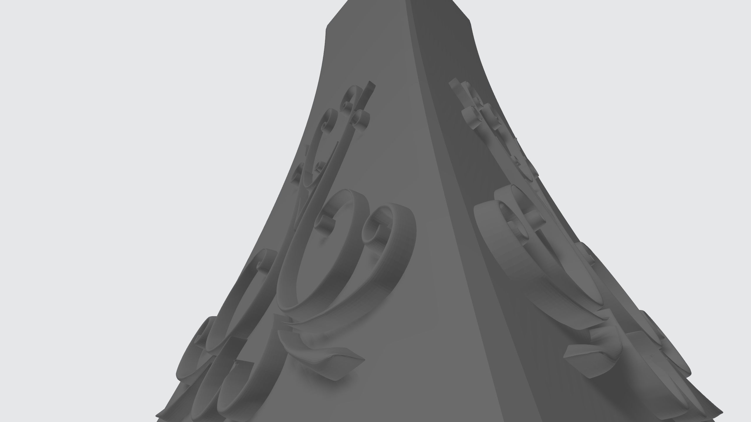 vase with ornament 3D print model_6