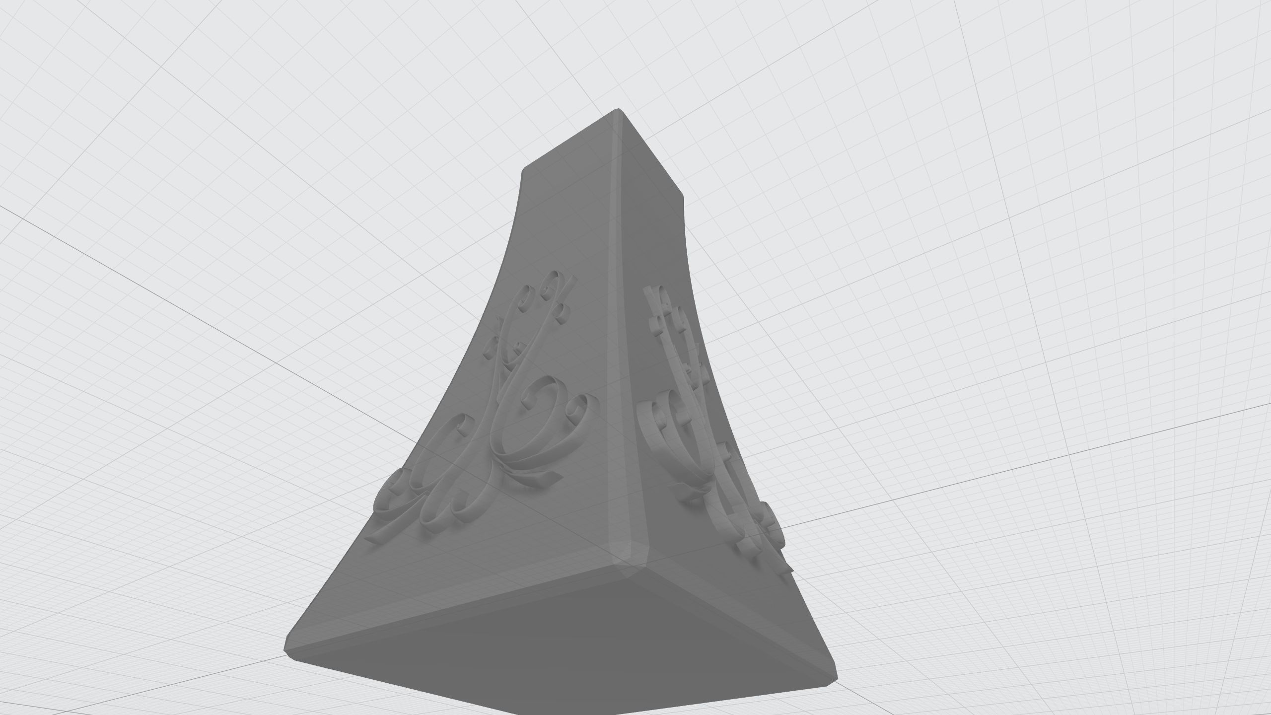 vase with ornament 3D print model_2