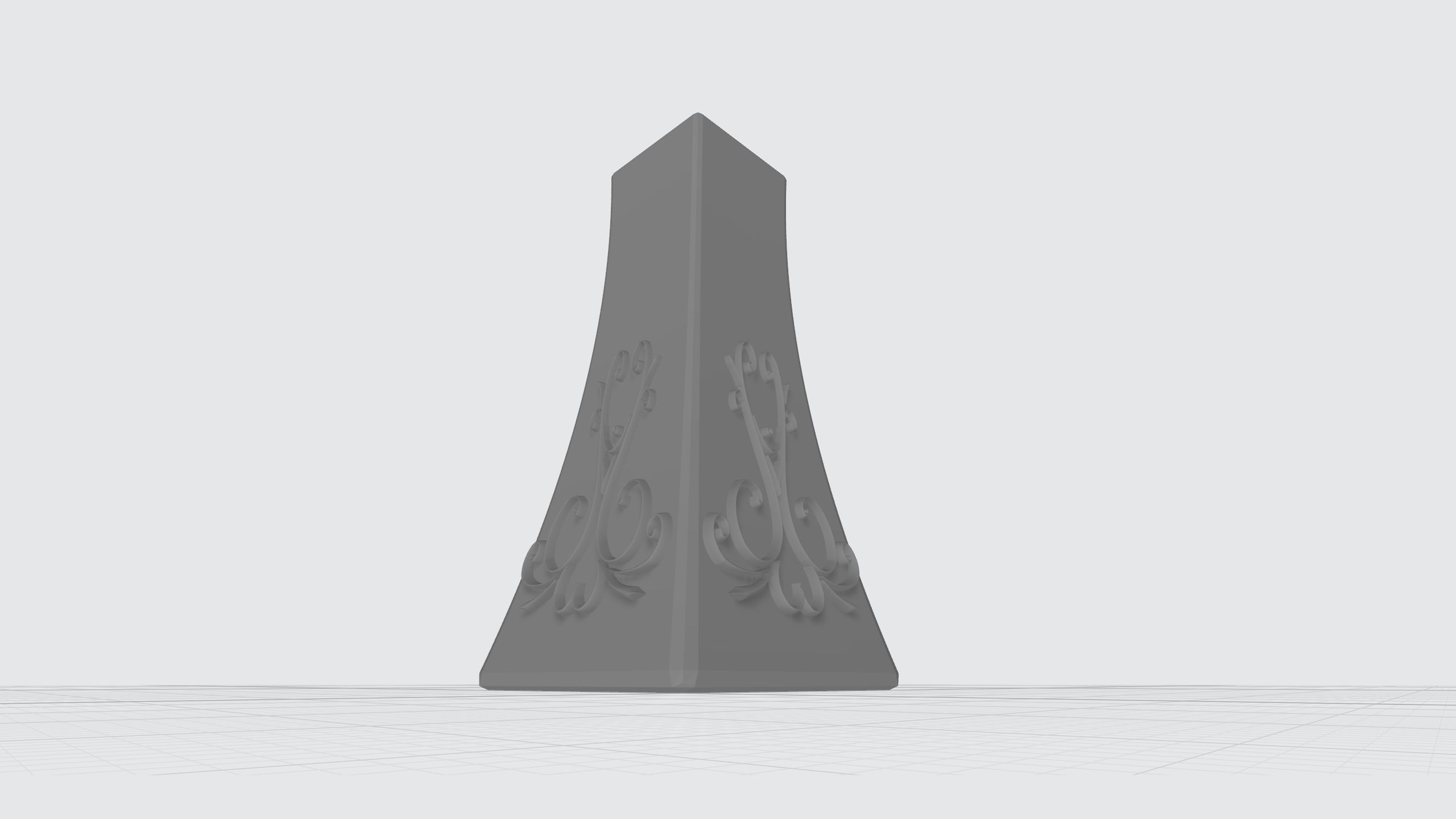 vase with ornament 3D print model_1