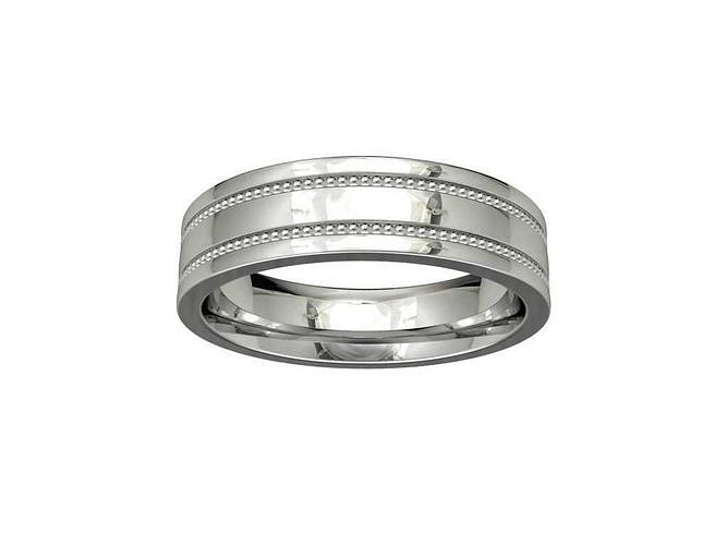 Wedding Band Ring Eternity With Milligrains 3D Model- CC72 3D print model