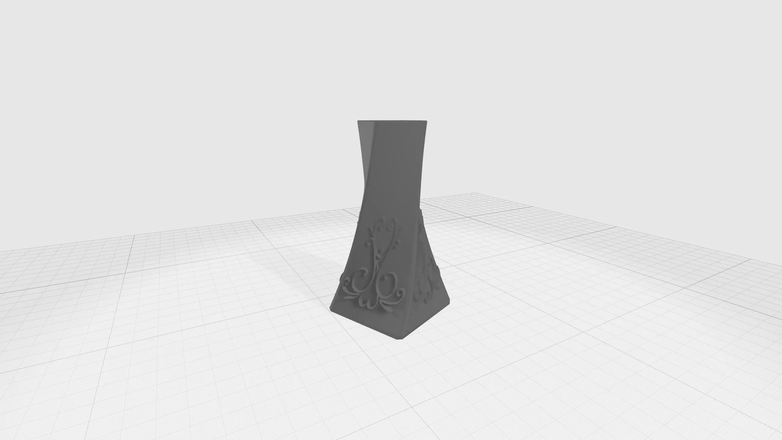 vase with ornament 3D print model_0