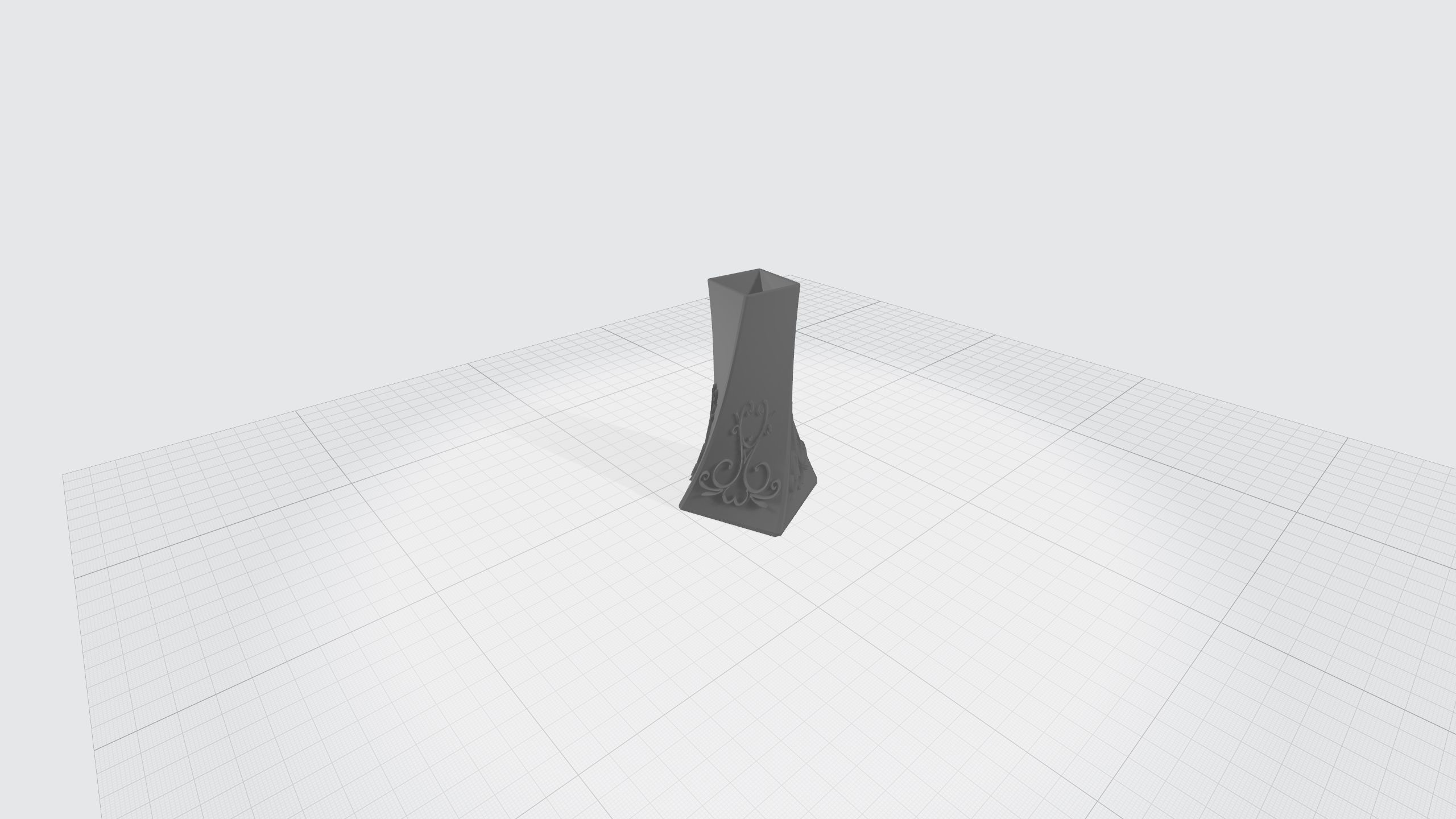 vase with ornament 3D print model_3