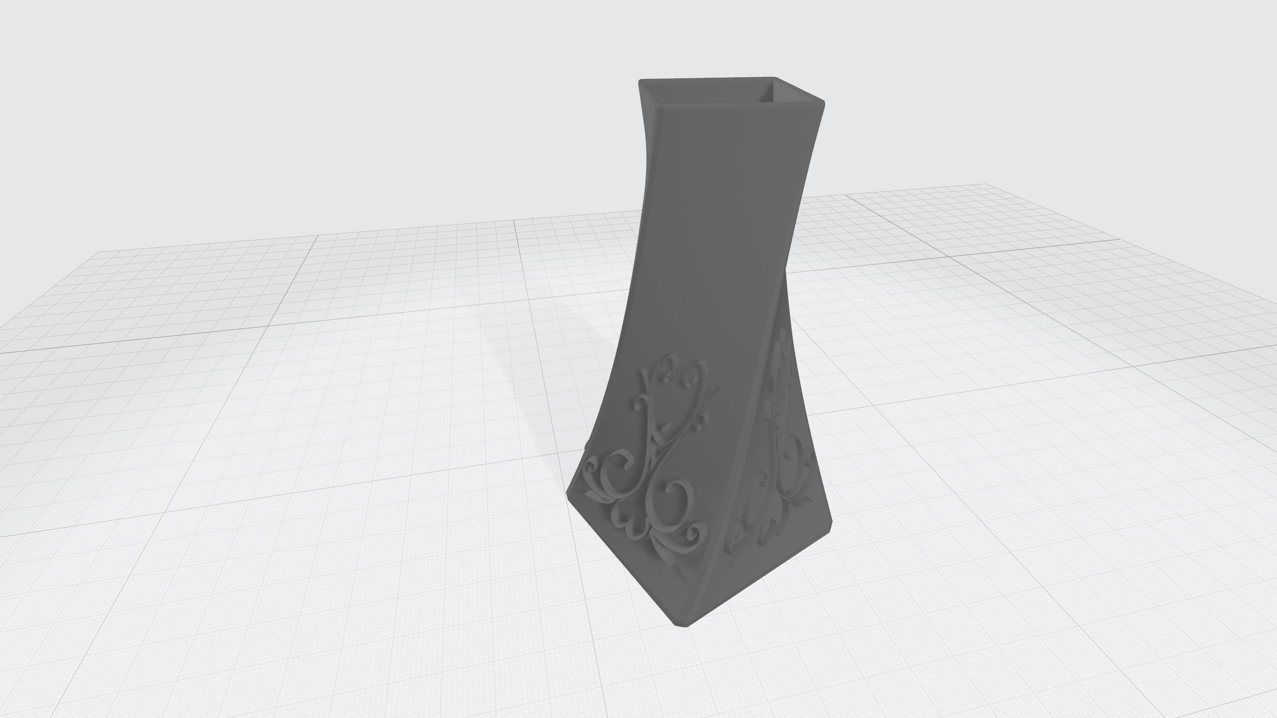 vase with ornament 3D print model_2