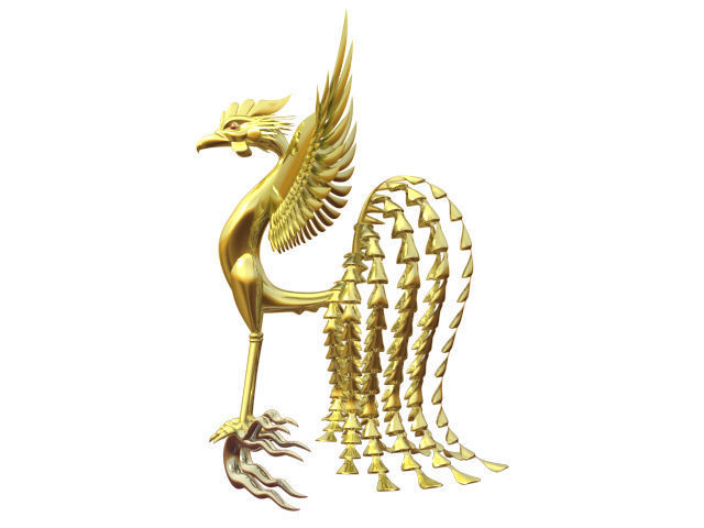 phenix golden phoenix 3D model_3