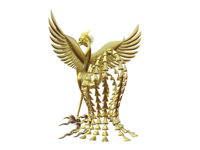 phenix golden phoenix 3D model_4