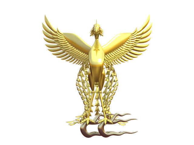 phenix golden phoenix 3D model_2