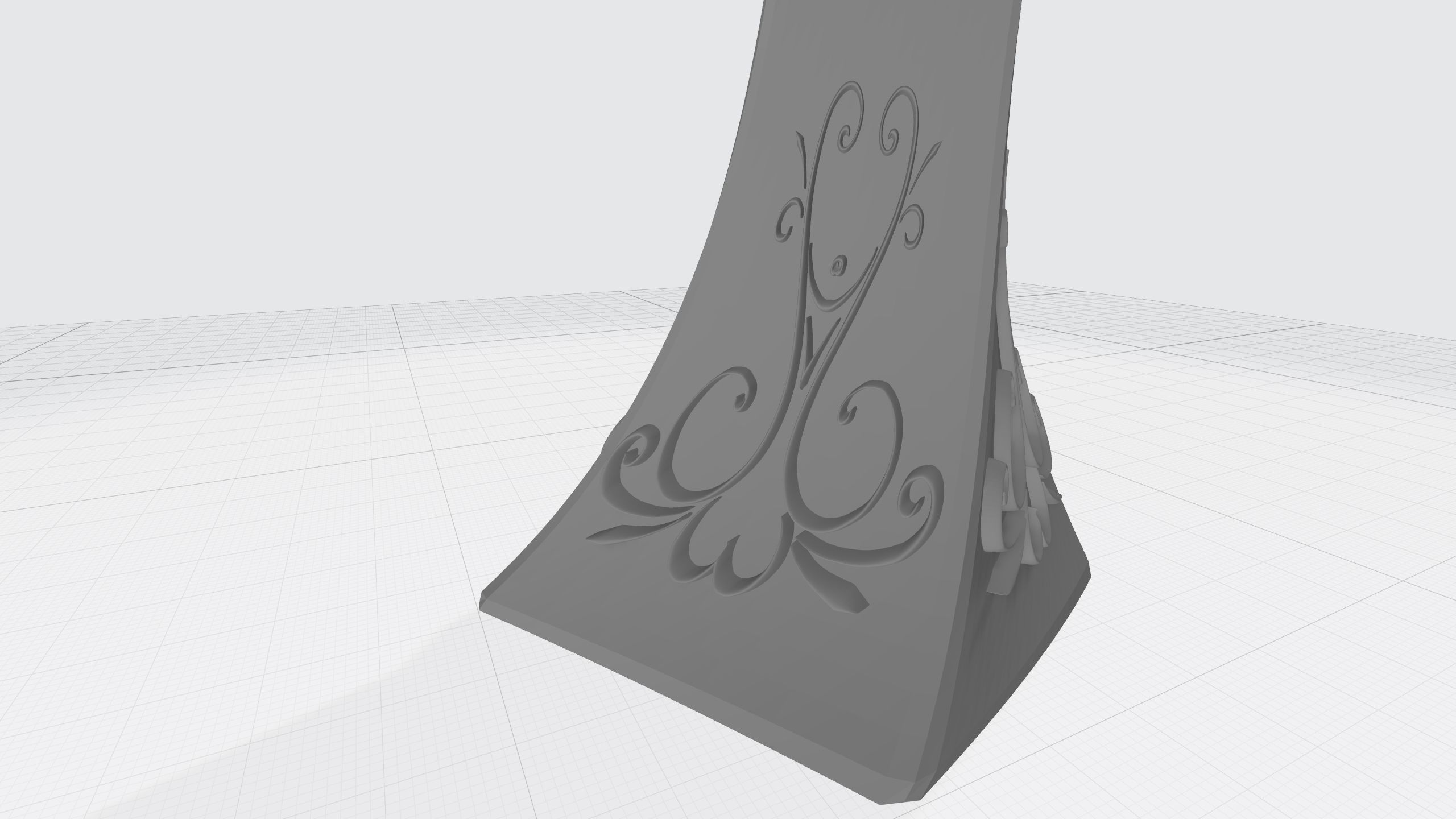 vase with ornament 3D print model_3
