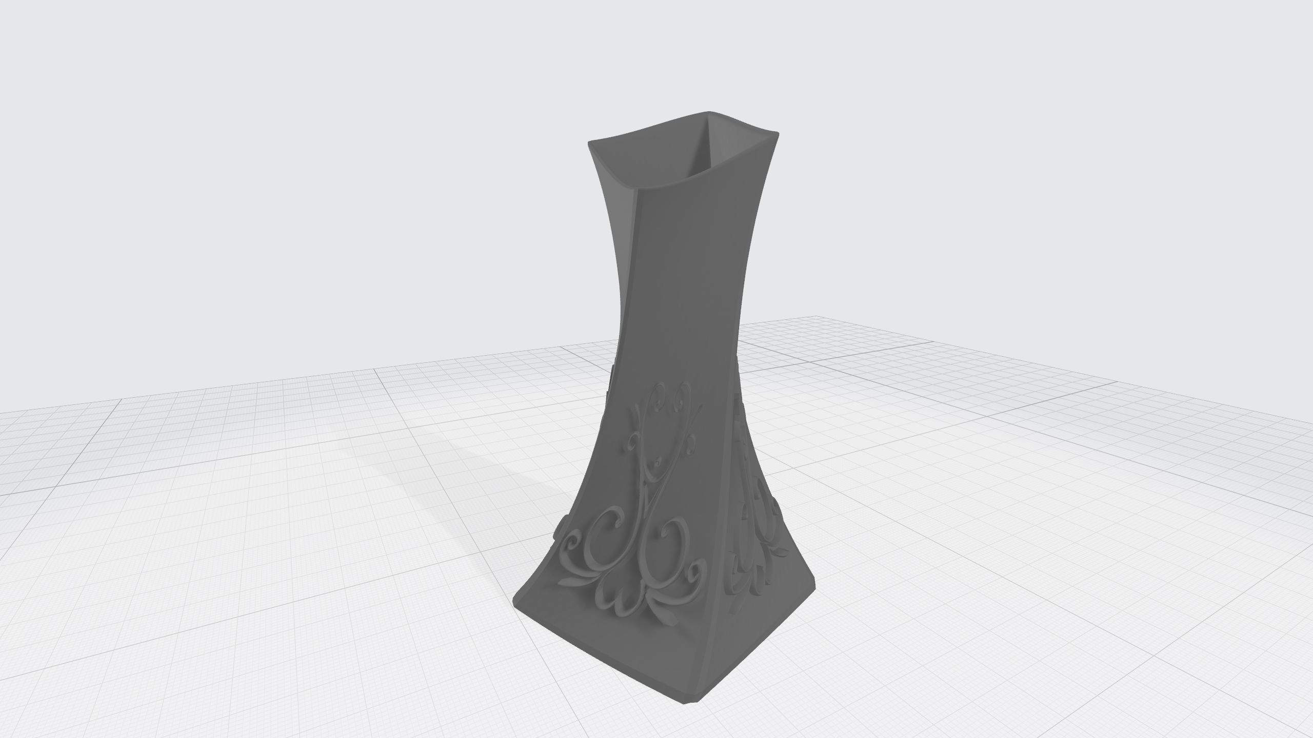 vase with ornament 3D print model_11