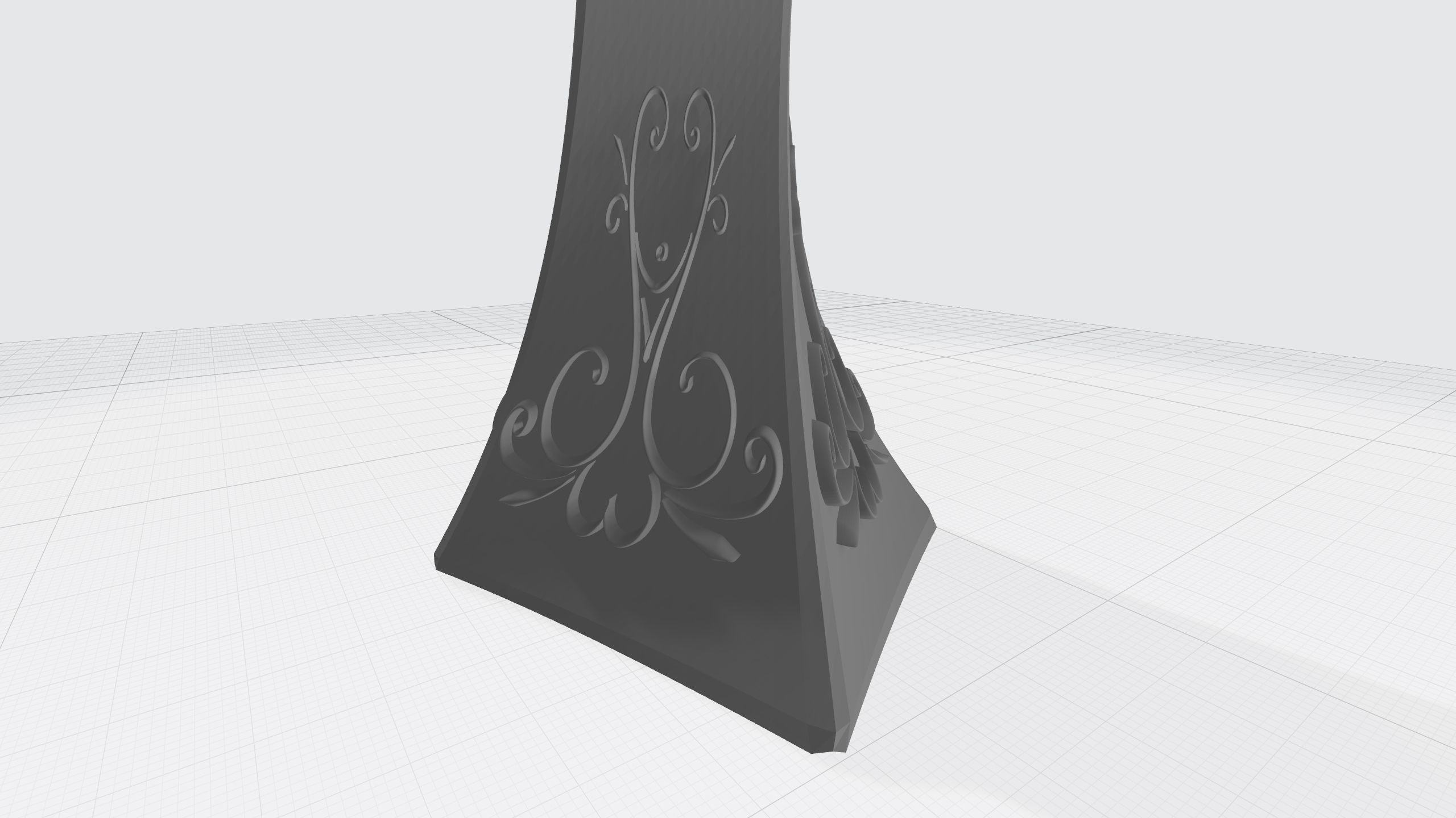 vase with ornament 3D print model_1
