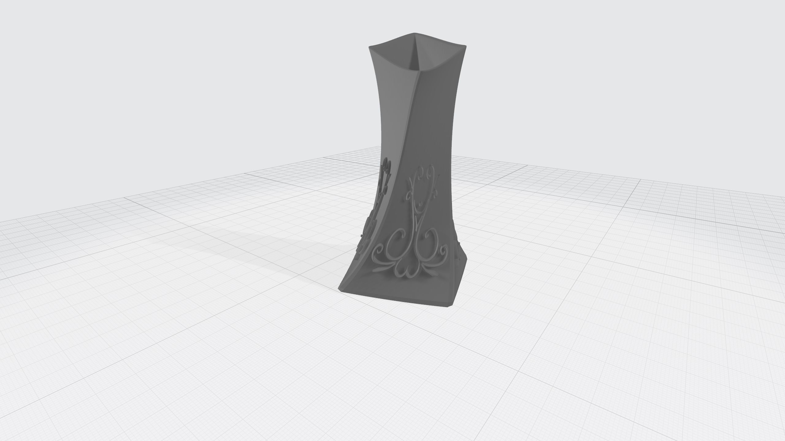 vase with ornament 3D print model_5