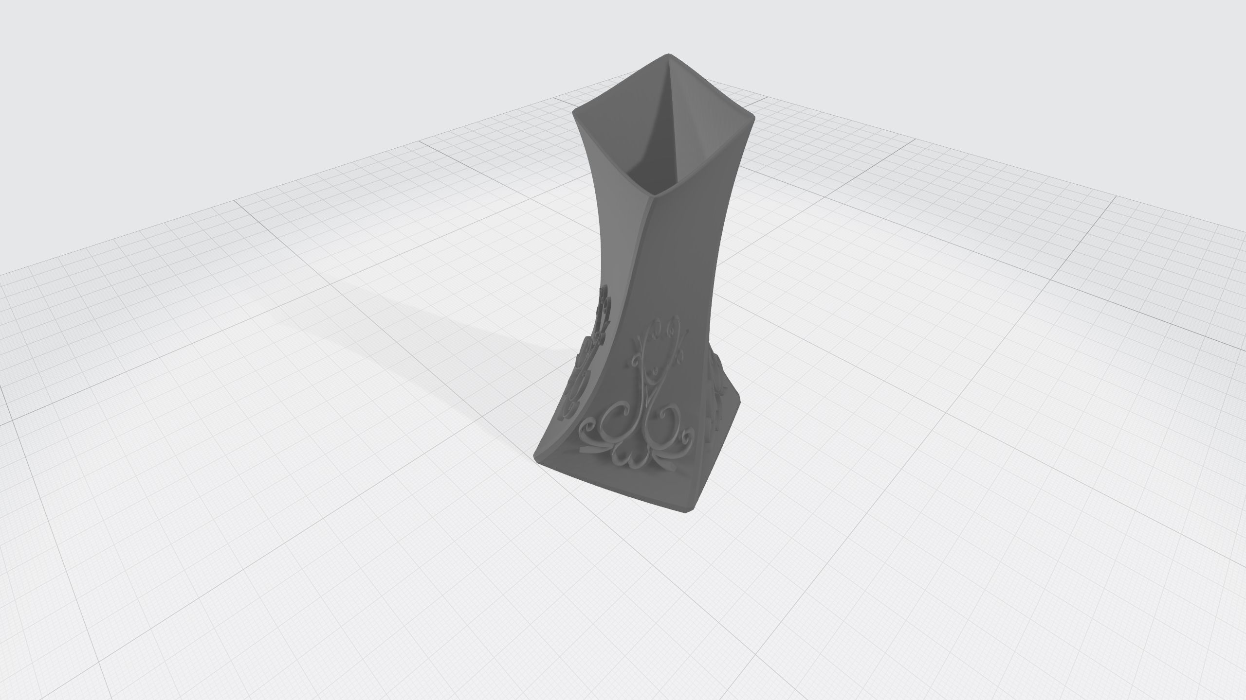 vase with ornament 3D print model_6