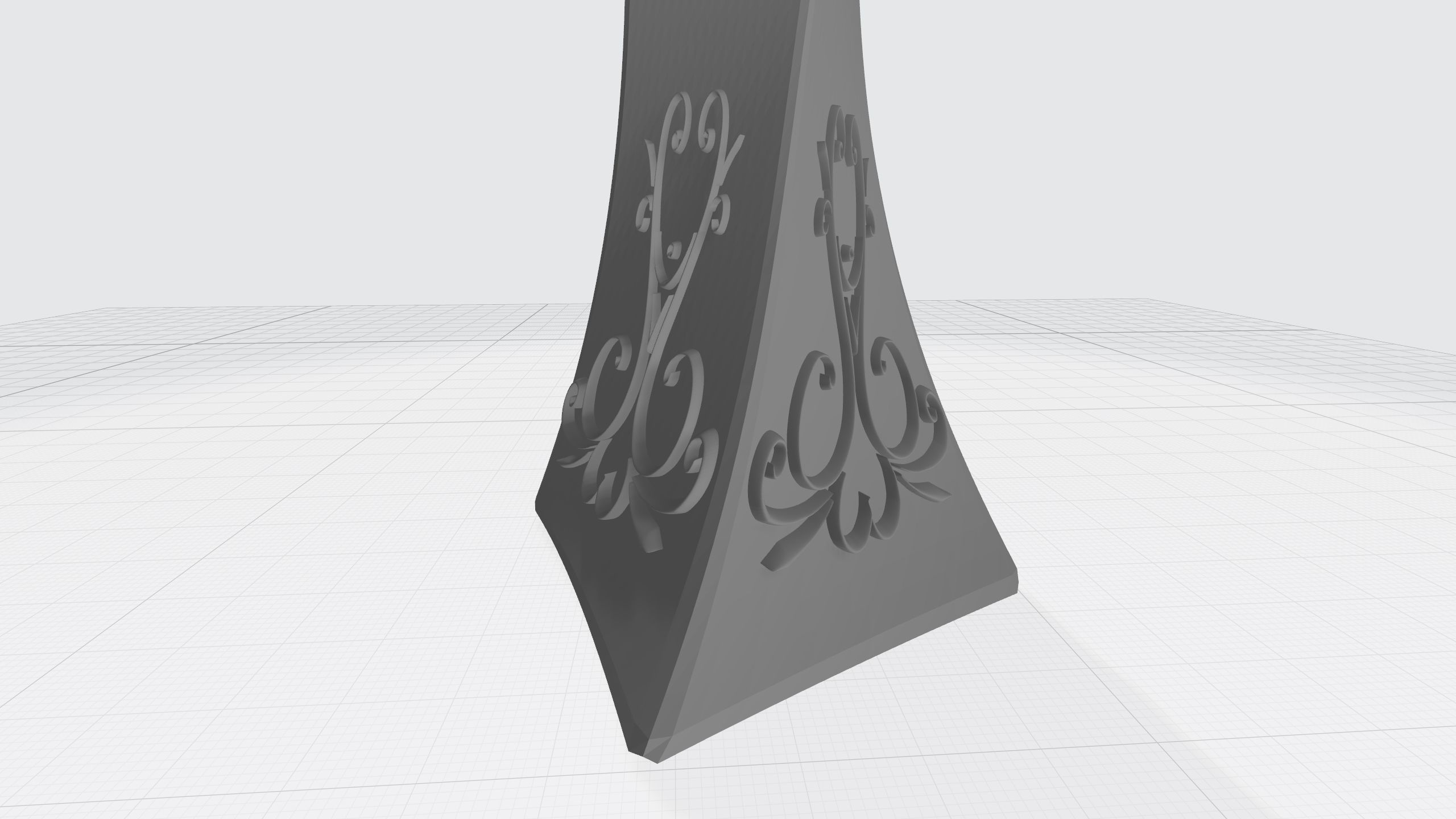 vase with ornament 3D print model_2