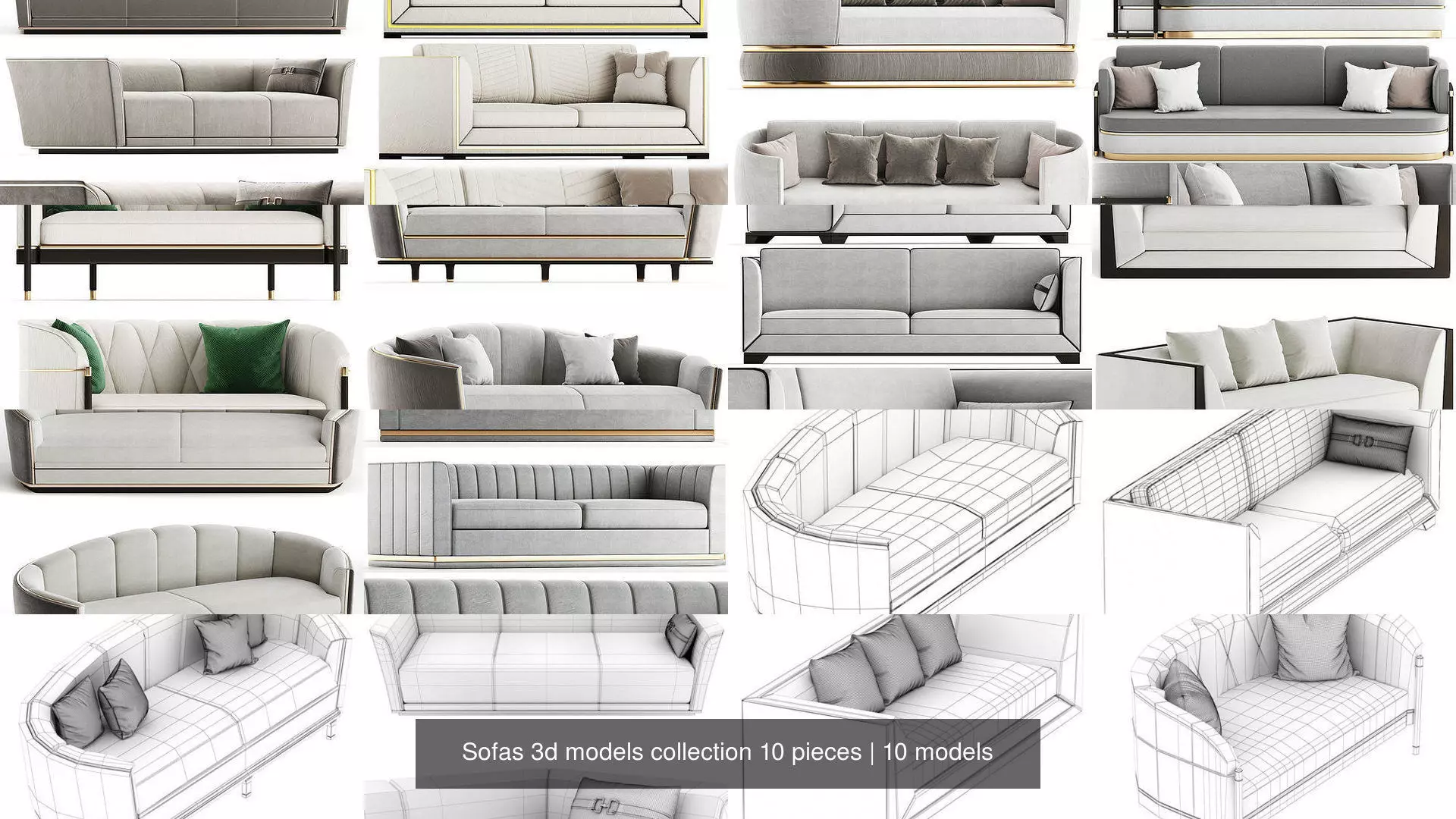 Sofas 3d models collection 10 pieces _1