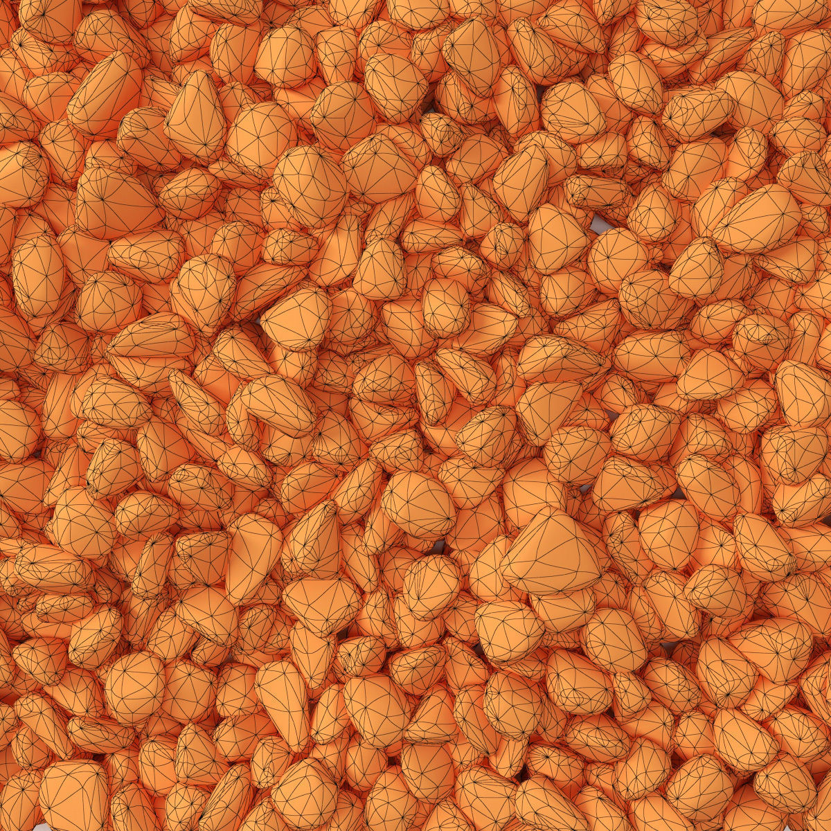 Pebble splinter decor Big kit n1 3D model_8