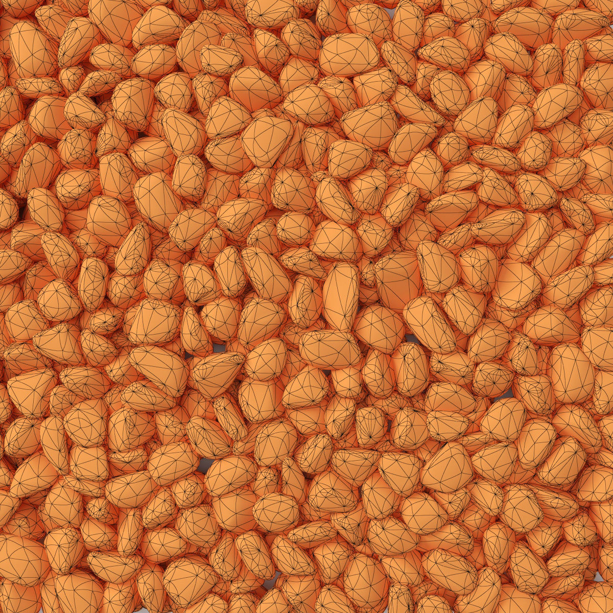 Pebble splinter decor Big kit n1 3D model_13