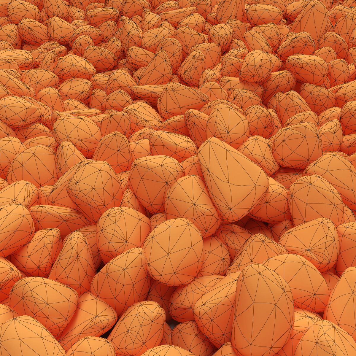 Pebble splinter decor Big kit n1 3D model_11