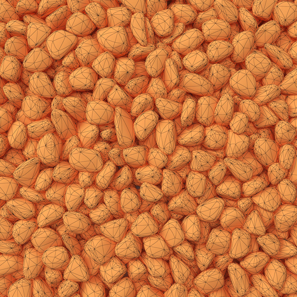 Pebble splinter decor Big kit n1 3D model_12