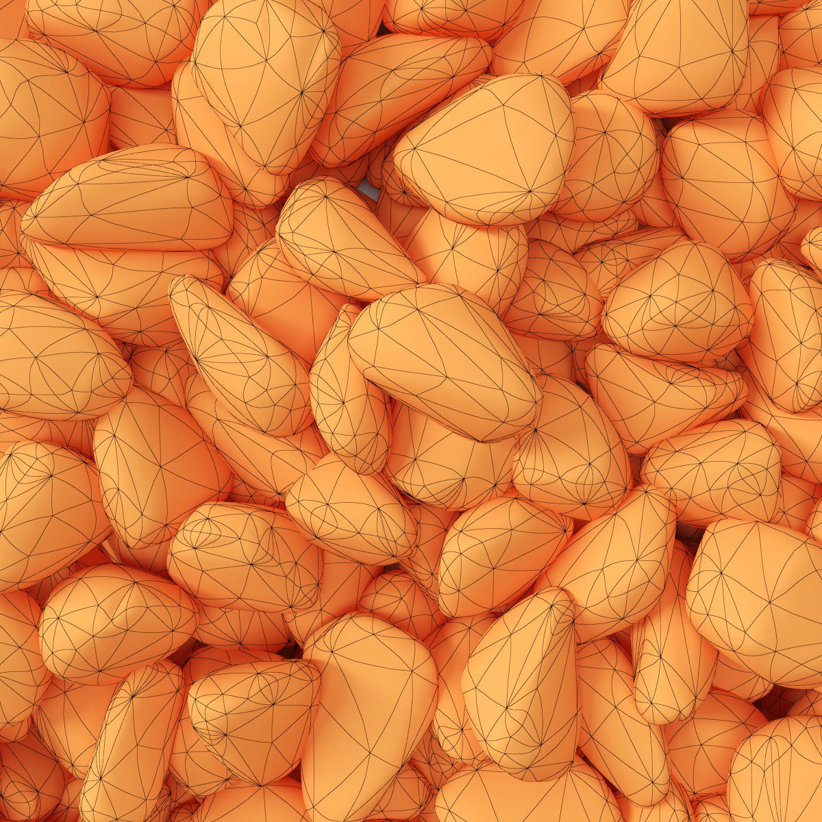 Pebble splinter decor Big kit n1 3D model_9