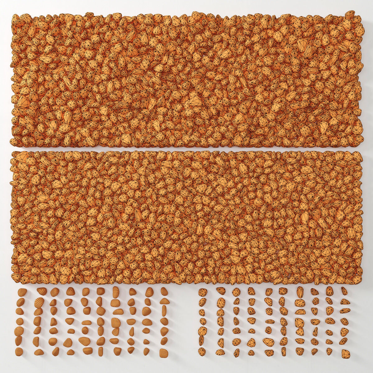 Pebble splinter decor Big kit n1 3D model_15