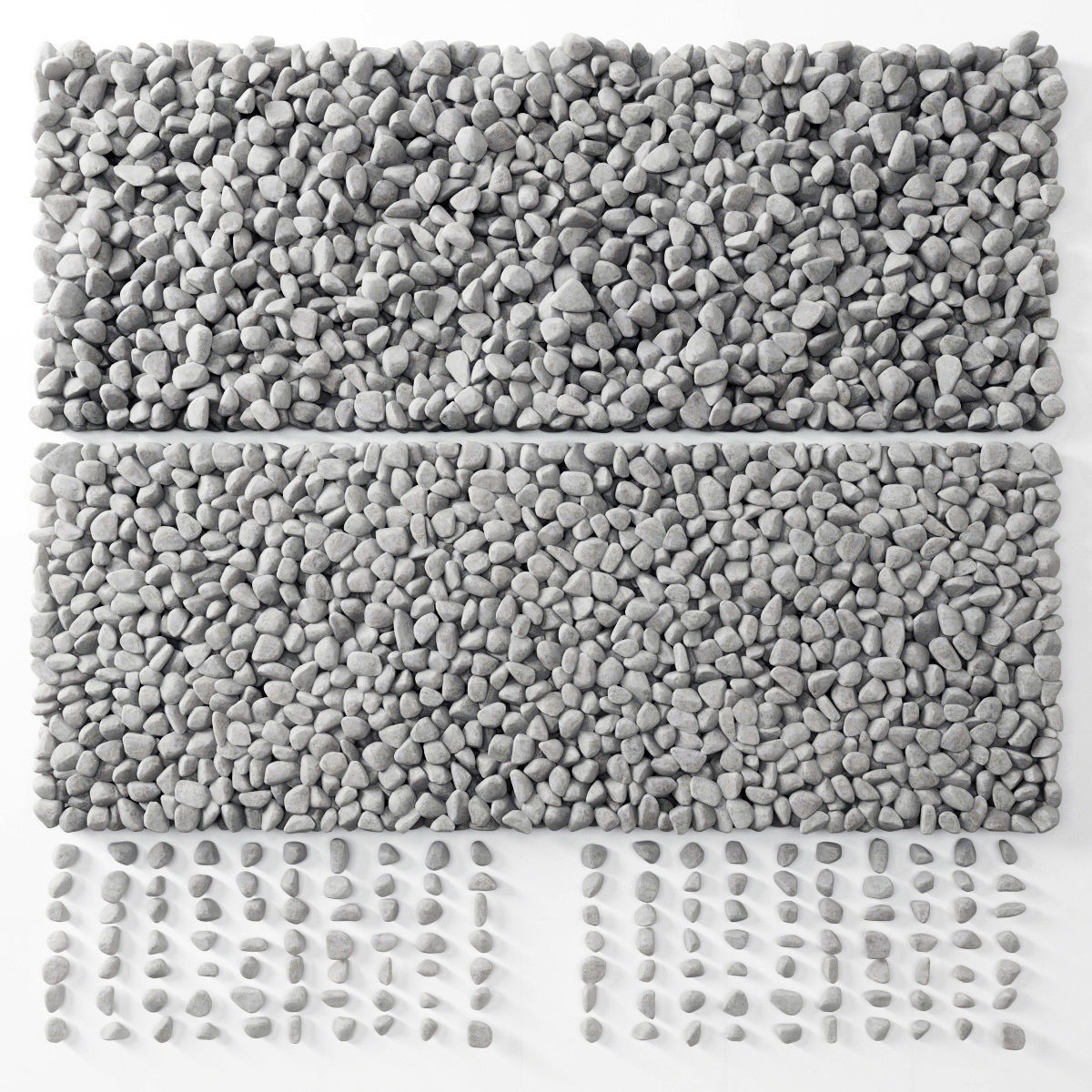 Pebble splinter decor Big kit n1 3D model_4