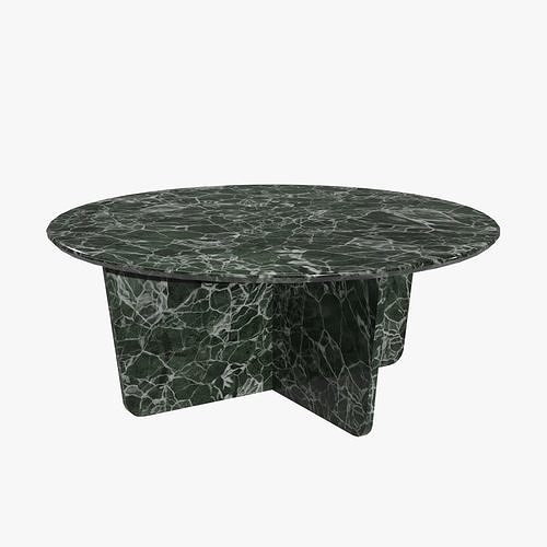 Tableau Coffee Table-marble green Low-poly 3D model