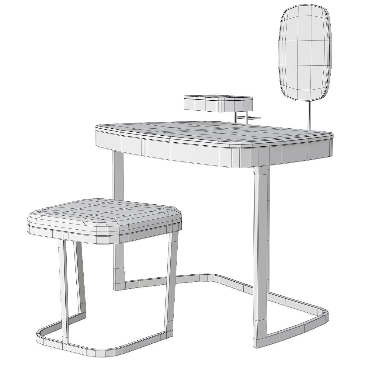 Toilet table Maskara coiffeuse Porada 3d model Low-poly 3D model_1