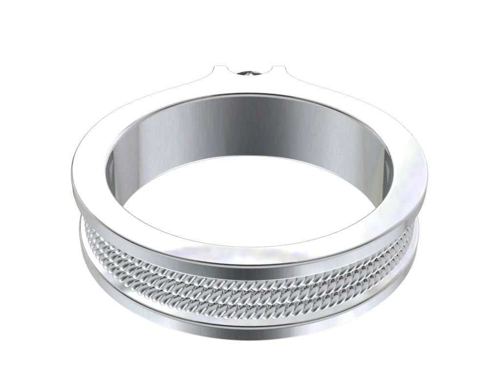 Engagement Ring  STL File Format ready For 3D Printing - CC75 3D print model_6