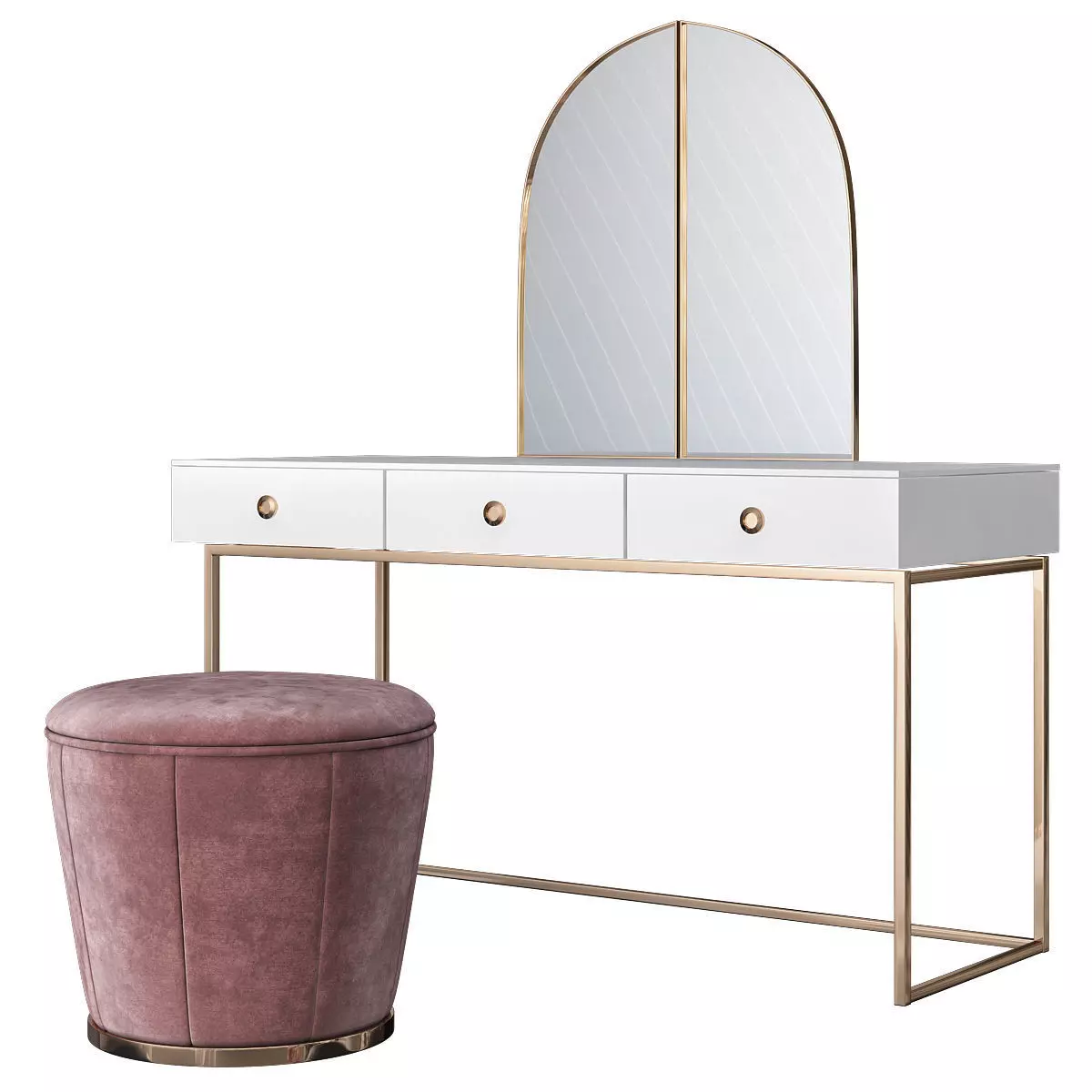 Toilet table 3d model Low-poly 3D model_0