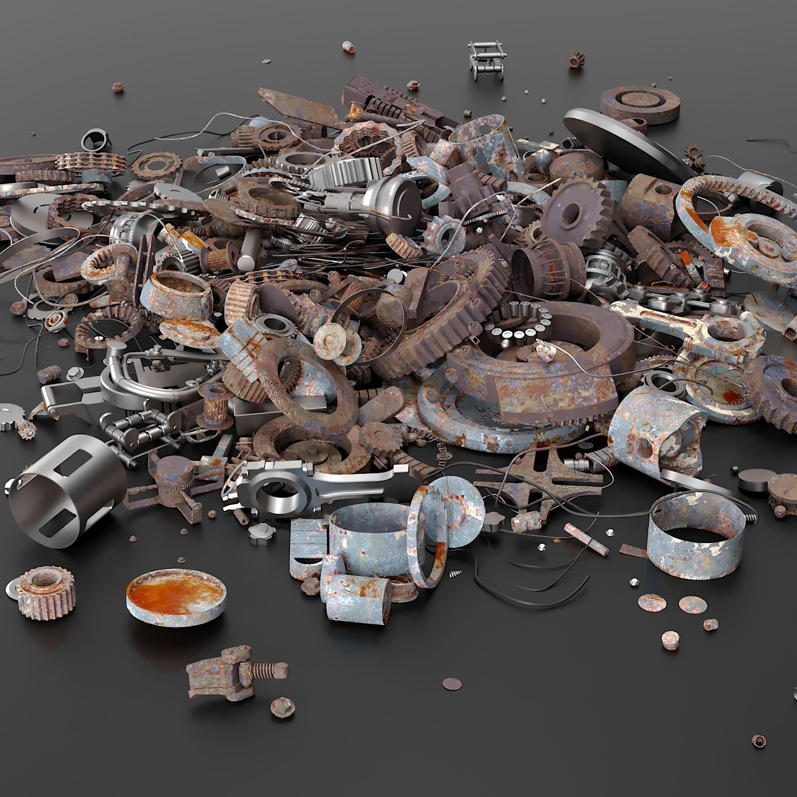 Metal dump 3D model_2