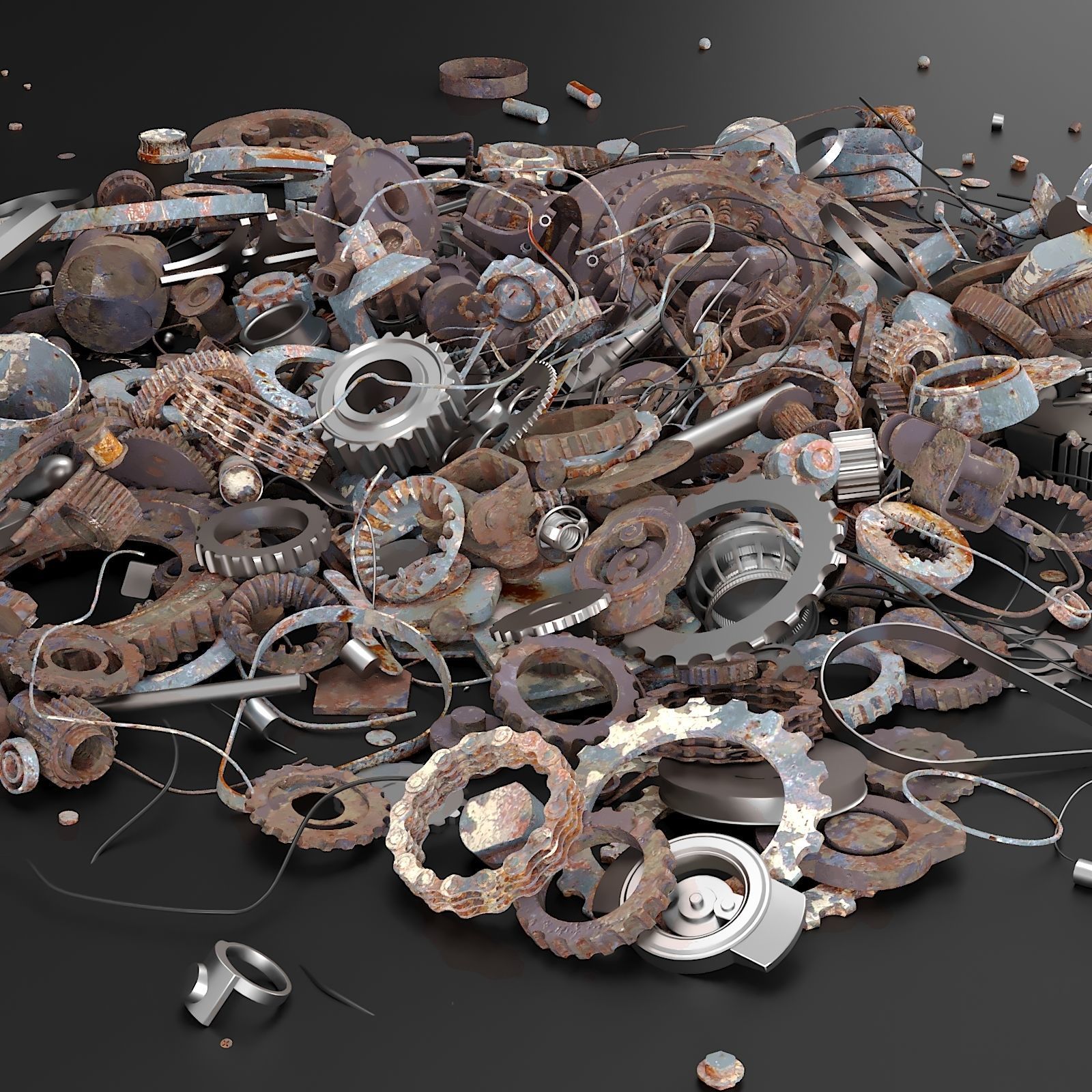 Metal dump 3D model_3