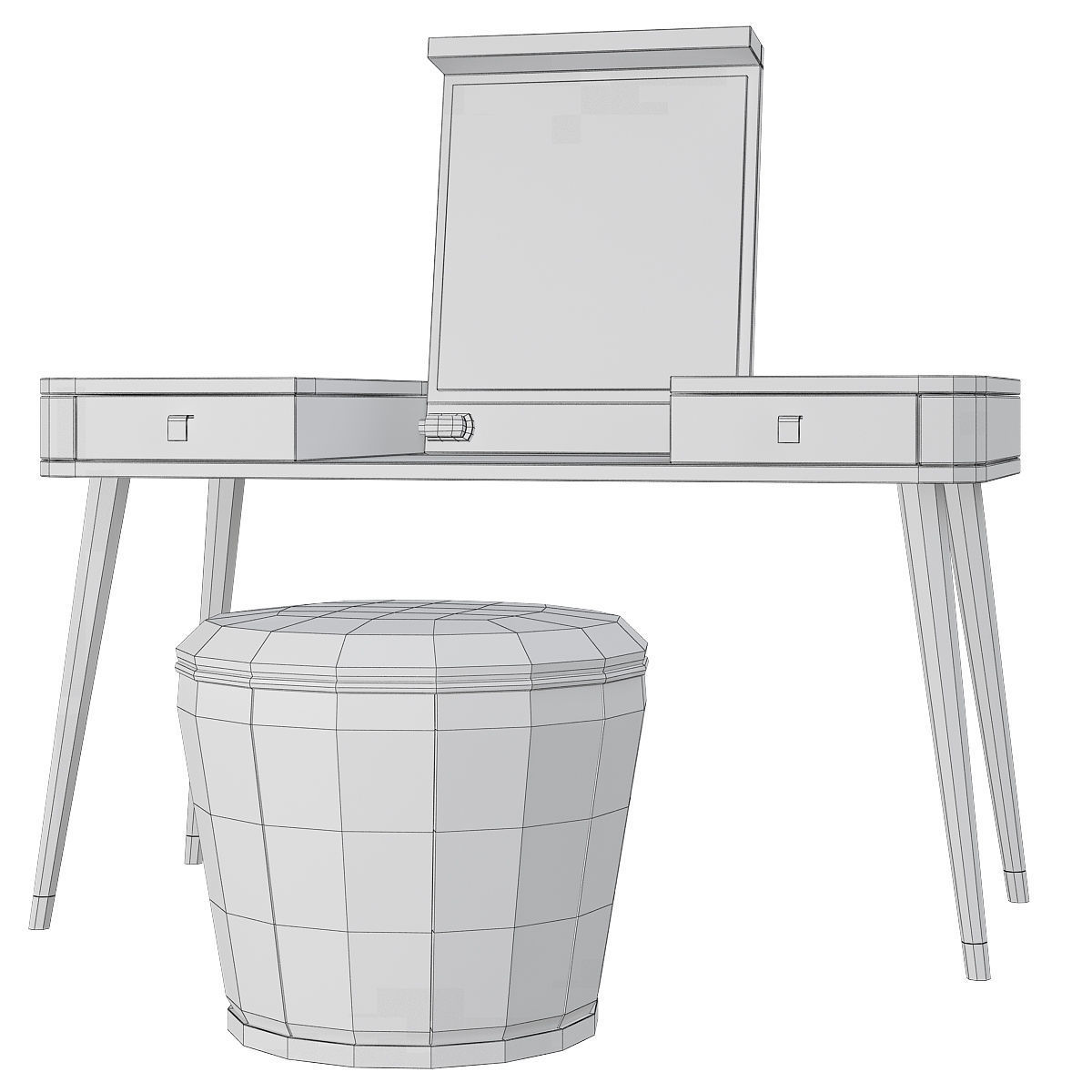 Toilet table 3d models collection 10 pieces _29