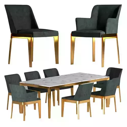 chelsea chair and table gold edition