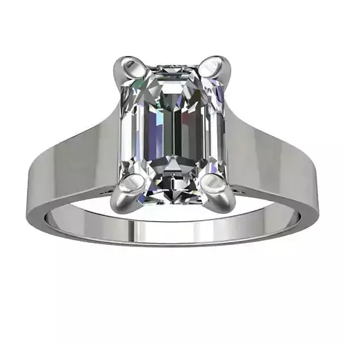 Engagement Ring STL File Format ready For 3D Printing - CC77 3D print model