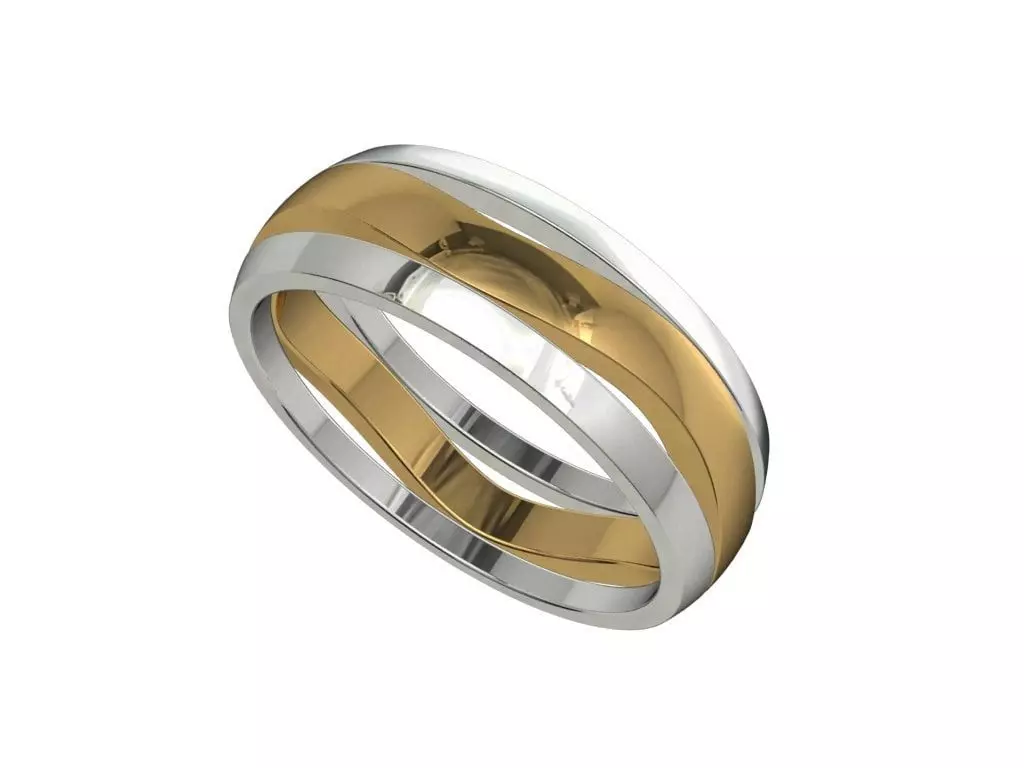Wedding Band Ring For Men STL File ready For 3D Printing - CC78M 3D print model_0
