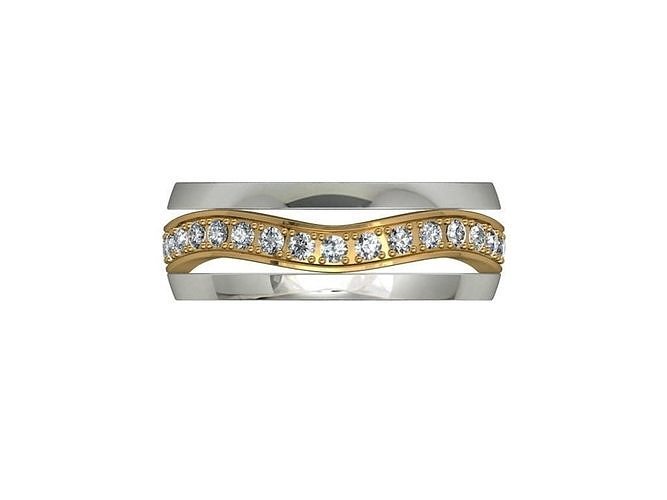 Wedding Band Ring For Women STL File ready For Printing - CC78F 3D print model