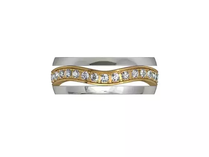Wedding Band Ring For Women STL File ready For Printing - CC78F 3D print model