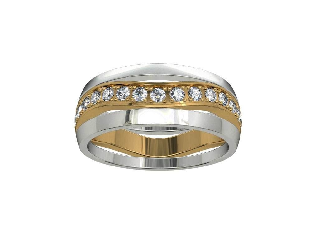 Wedding Band Ring For Women STL File ready For Printing - CC78F 3D print model_1