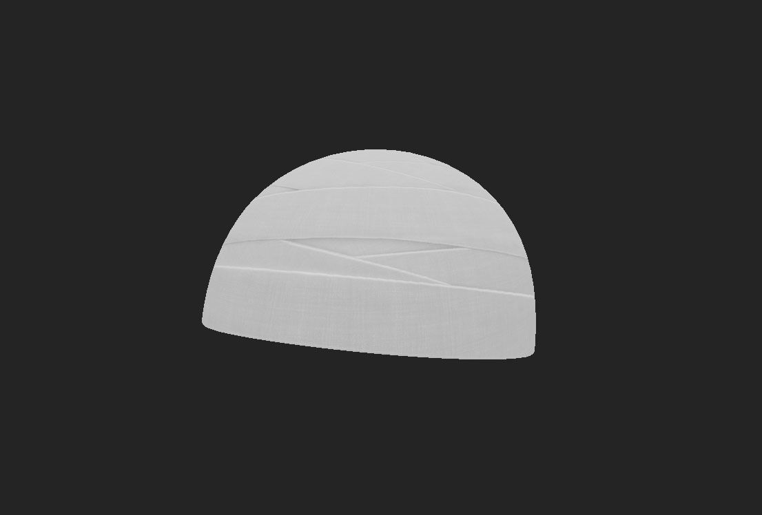 Bandage Head Wrap 3D model_6