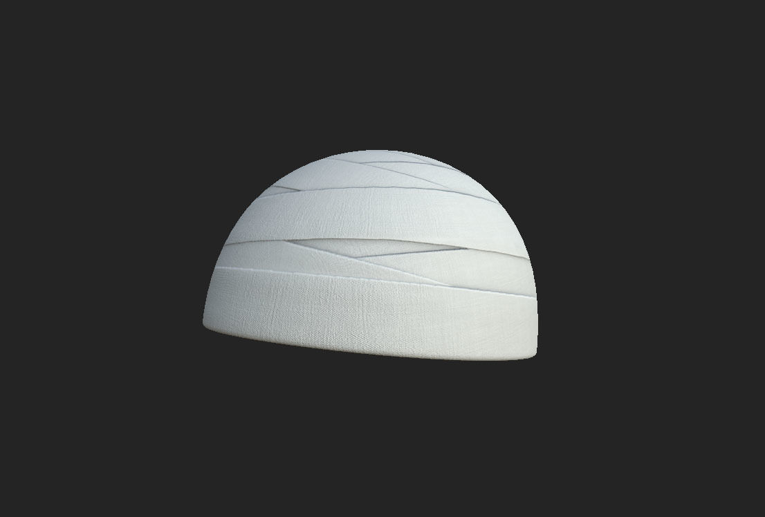 Bandage Head Wrap 3D model_5