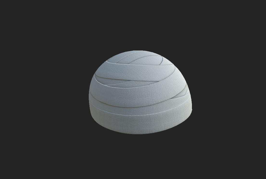 Bandage Head Wrap 3D model_8